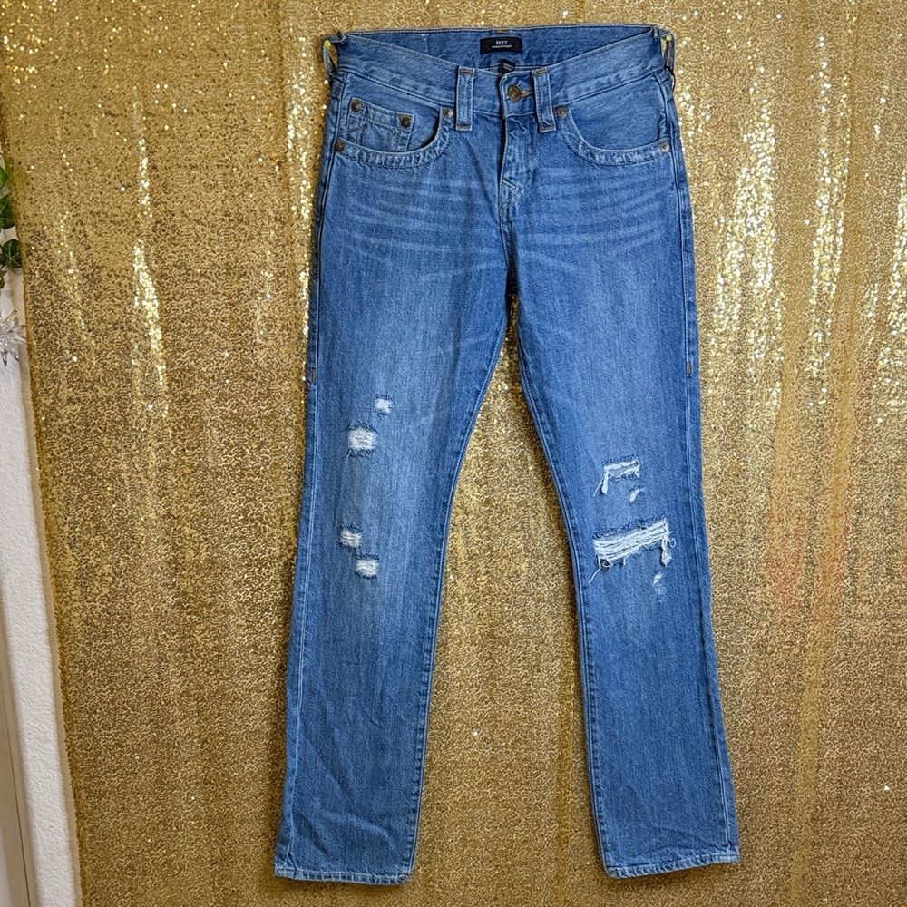 True Religion Blue Straight Leg Jeans